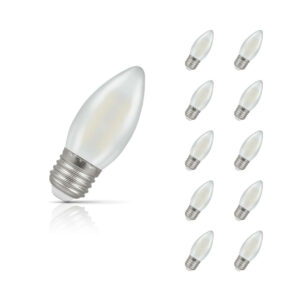 Crompton Candle LED Light Bulb E27 2.5W (25W Eqv) Warm White 10-Pack Pearl - 15388