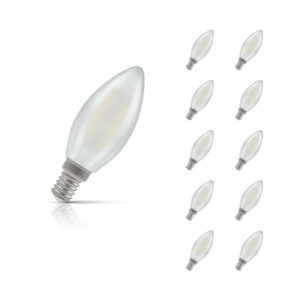 Crompton Candle LED Light Bulb E14 2.5W (25W Eqv) Cool White 10-Pack Pearl - 15449