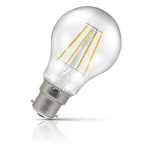 Crompton GLS LED Light Bulb Dimmable B22 7.5W (60W Eqv) Cool White Filament Clear - 15487