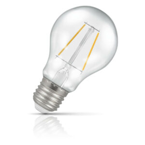 Crompton GLS LED Light Bulb E27 4.2W (40W Eqv) Warm White Filament Clear - 15685