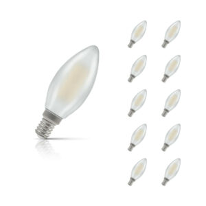 Crompton Candle LED Light Bulb E14 4.2W (40W Eqv) Warm White 10-Pack Pearl - 15739