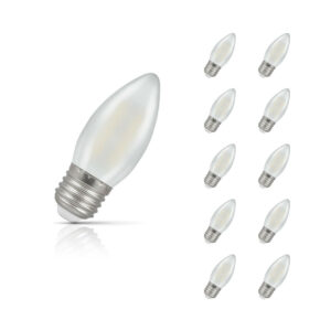 Crompton Candle LED Light Bulb E27 2.2W (25W Eqv) Warm White 10-Pack Pearl - 15746