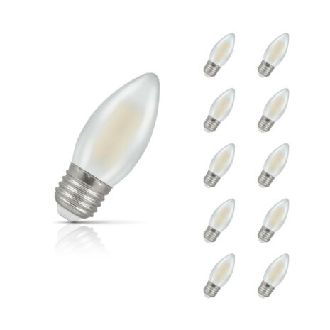 Crompton Candle LED Light Bulb E27 4.2W (40W Eqv) Warm White 10-Pack Pearl - 15753