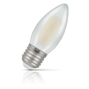 Crompton Candle LED Light Bulb E27 4.2W (40W Eqv) Warm White Filament Pearl - 15753