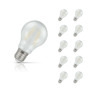 Crompton GLS LED Light Bulb E27 4.2W (40W Eqv) Warm White 10-Pack Filament Pearl - 15807