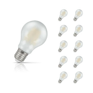 Crompton GLS LED Light Bulb E27 7W (60W Eqv) Warm White 10-Pack Filament Pearl - 15814