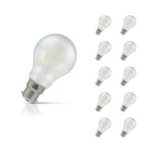 Crompton GLS LED Light Bulb B22 4.2W (40W Eqv) Warm White 10-Pack Filament Pearl - 15821