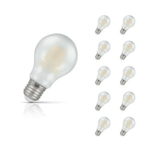 Crompton GLS LED Light Bulb E27 7W (60W Eqv) Cool White 10-Pack Filament Clear - 15845