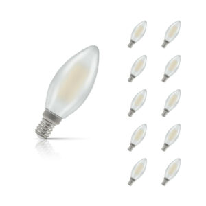 Crompton Candle LED Light Bulb E14 4.2W (40W Eqv) Cool White 10-Pack - 15876