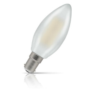 Crompton Candle LED Light Bulb B15 4.2W (40W Eqv) Cool White Filament Pearl - 15913