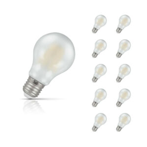 Crompton GLS LED Light Bulb E27 7W (60W Eqv) Cool White 10-Pack Filament Pearl - 15944