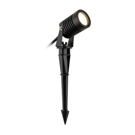 Firstlight Veron Modern Style LED Short Garden Spike 5W Warm White Black - 2833BK