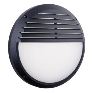 Firstlight Luca Anti-Corrosion Style LED Bulkhead 10W Eyelid Cool White in Black Resin and Opal - 2834BK