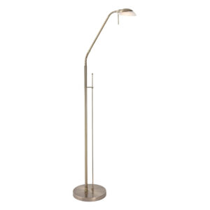 Firstlight Madrid Modern Style LED Floor Lamp 5W Dim with Dimmer Control Warm White Antique Brass - 2935AB