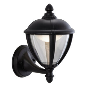 Firstlight Unite Traditional Style LED Uplight Lantern 9W Warm White in Black and Opal - 3400BK