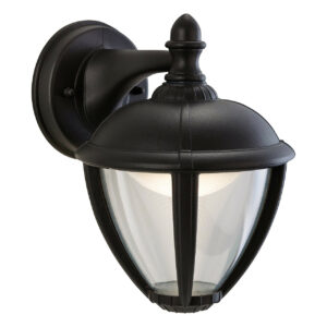 Firstlight Unite Traditional Style LED Downlight Lantern 9W Warm White in Black and Opal - 3401BK