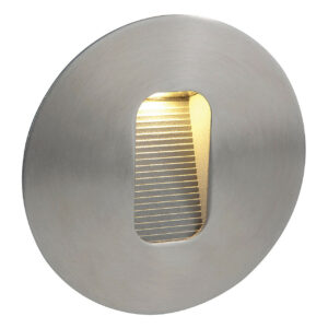 Firstlight LED Round Wall and Step Light 3W Warm White Stainless Steel - 3419ST