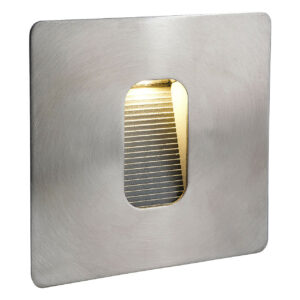 Firstlight LED Square Wall and Step Light 3W Warm White Stainless Steel - 3420ST