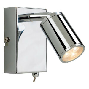 Firstlight Orion Modern Style LED Wall Spotlight 4W with On/Off Switch Warm White Chrome - 3453CH