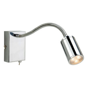 Firstlight Orion Modern Style LED Flexi Wall Spotlight 4W with On/Off Switch Chrome - 3454CH