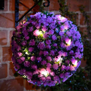 Solalite LED Topiary Ball Solar Mini Rose Purple 28cm - 36000sl