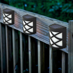 Solalite LED Fence Light Solar 2-Pack Black Decorative - 36094sl