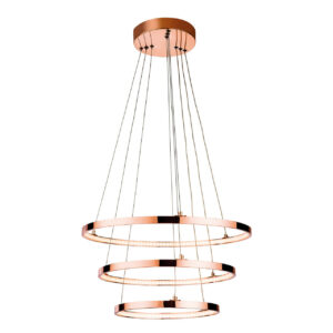 Firstlight Esprit Modern Style LED 3-Ring Pendant Light 31W Warm White Copper - 3722CP