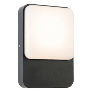 Firstlight Hero Modern Style LED Bulkhead 8W Warm White in Graphite and Opal - 3854GP