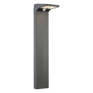 Firstlight Cyrus Modern Style Solar Powered LED Post Light 1W PIR Sensor Graphite - 3863GP