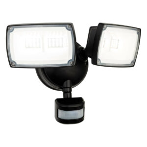 Firstlight Reflex Modern Style LED Twin Security Light 30W PIR Sensor Tri-Colour CCT Black - 3868BK