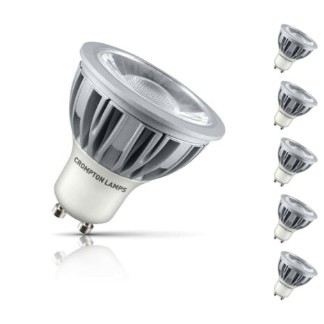 Crompton Lamps LED GU10 Bulbs 5W (5 Pack) Cool White 45° - LGU105CWCOB