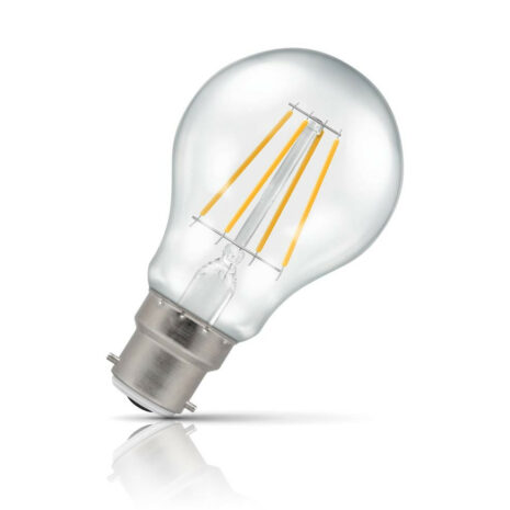 Crompton GLS LED Light Bulb Dimmable B22 5W (40W Eqv) Warm White Filament Clear - 4184
