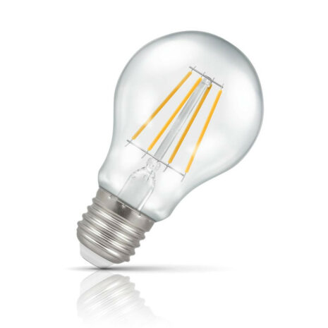 Crompton GLS LED Light Bulb Dimmable E27 5W (40W Eqv) Warm White Filament Clear - 4191