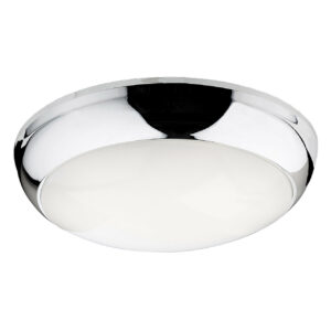 Firstlight Regis Modern Style LED Flush Ceiling Light 8W Cool White in Chrome and Opal - 4912CH