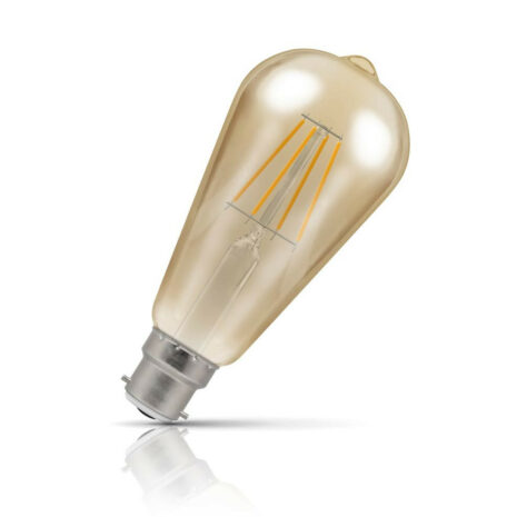 Crompton ST64 LED Light Bulb Dimmable B22 5W (40W Eqv) Warm White Vintage - 4221