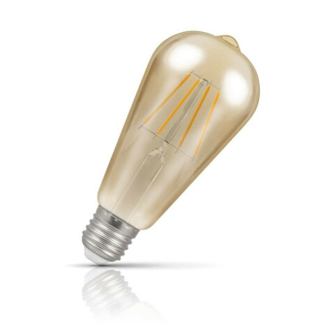 Crompton ST64 LED Light Bulb Dimmable E27 5W (40W Eqv) Warm White Vintage - 4238