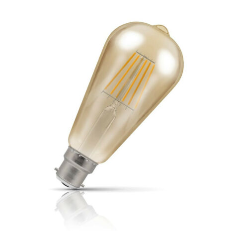 Crompton ST64 LED Light Bulb Dimmable B22 7.5W (50W Eqv) Warm White Vintage - 4245
