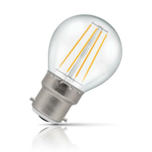 Crompton Golfball LED Light Bulb Dimmable B22 5W (40W Eqv) Warm White Clear - 7215