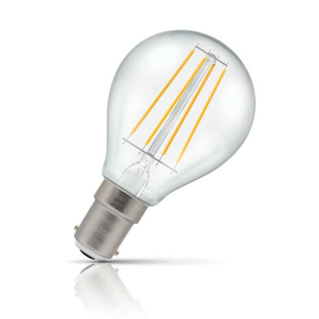Crompton Golfball LED Light Bulb Dimmable B15 5W (40W Eqv) Warm White Clear - 7222