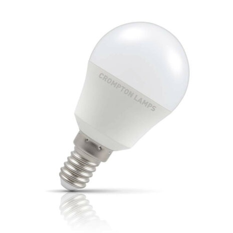 Crompton Golfball LED Light Bulb Dimmable E14 5W (40W Eqv) Cool White Opal - 13612