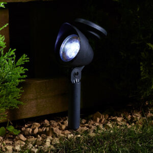 SuperBright Solar Powered LED Garden Spotlight PRIMA 4-Pack White Black - 1004003