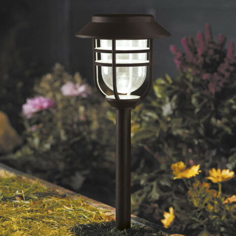 SuperBright Solar Powered LED Stake Light AVANT 5-Pack White Black - 1001048