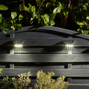 SuperBright Solar Powered LED PREMIER Wall and Fence Light 4-Pack White Black - 1007019