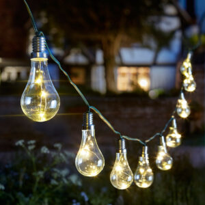 Smart Solar LED 1.8m Firefly Effect String Light Set of 10 Lights Warm White Clear - 1060100