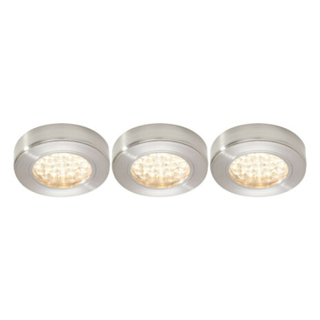 NxtGen Georgia Surface LED Under Cabinet Light 1.8W (3 Pack) Warm White 65° Brushed Nickel - 7489