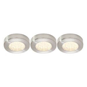 NxtGen Georgia Surface LED Under Cabinet Light 1.8W (3 Pack) Cool White 65° Brushed Nickel - 7490