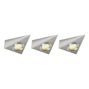 NxtGen Georgia Triangle LED Under Cabinet Light 1.8W (3 Pack) Warm White 65° Brushed Nickel - 7492