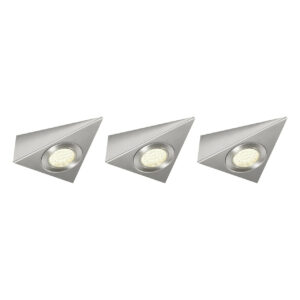 NxtGen Georgia Triangle LED Under Cabinet Light 1.8W (3 Pack) Cool White 65° Brushed Nickel - 7493