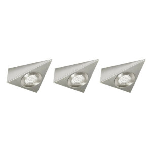 NxtGen Georgia Triangle LED Under Cabinet Light 1.8W (3 Pack) Daylight 65° Brushed Nickel - 7494