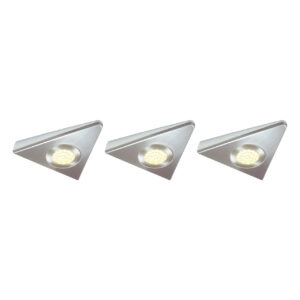 NxtGen Georgia Premium LED Under Cabinet Light 1.8W (3 Pack) Warm White 65° Brushed Nickel - 7495